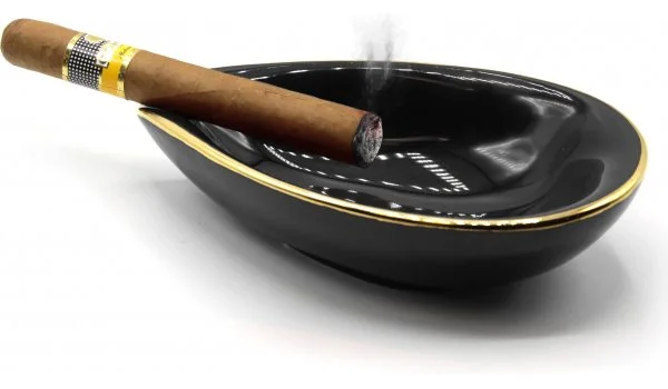 阿多里尼陶瓷雪茄烟灰缸（叶黑